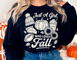Just a Girl Who Loves Fall | Fall SVG Cut File