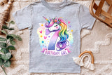 7th Birthday Girl Unicorn | PNG Print File