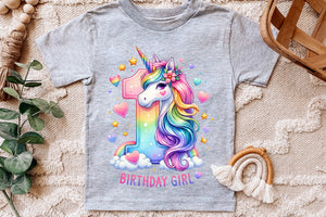 Birthday Girl First Birthday Unicorn | PNG Print File