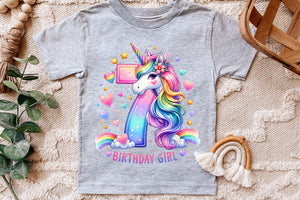 Birthday Girl Seventh Birthday Unicorn | PNG Print File
