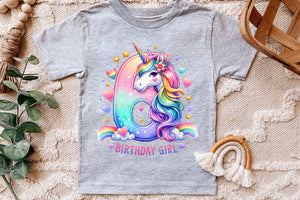 Birthday Girl Sixth Birthday Unicorn | PNG Print File