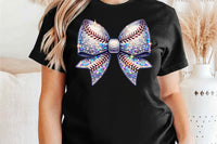 Sequin Baseball Bow | PNG Sublimation File