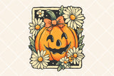 Jack-o-lantern with Bow | Halloween Sublimation PNG