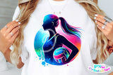 Volleyball Neon Silhouette | PNG Print File