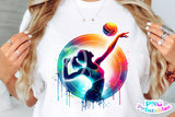 Volleyball Neon Silhouette | PNG Print File