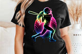 Softball Silhouette Neon | PNG File