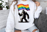 Pride Flag with Sasquatch | LGBTQ Pride PNG File