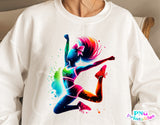 Neon Cheerleader | PNG Sublimation File