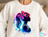 Neon Cheerleader | PNG Sublimation File