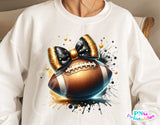 Black and Gold Football | PNG Sublimation File