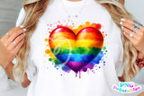 Rainbow Heart | LGBTQ Pride PNG File