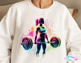 Powerlifting Female Silhouette | PNG Sublimation File