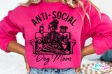 Anti-social Dog Mom | PNG Sublimation File