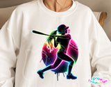 Softball Silhouette Neon | PNG File