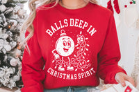 Balls Deep In Christmas Spirit | Funny Christmas SVG Cut File
