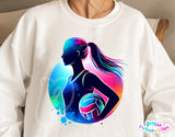 Volleyball Neon Silhouette | PNG Print File