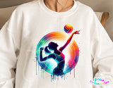 Volleyball Neon Silhouette | PNG Print File