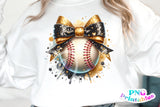 Baseball With Bow | PNG Sublimation File