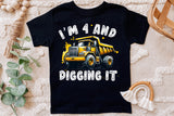 Fourth Birthday Construction Truck | PNG Print File