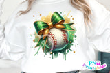 Baseball With Bow | PNG Sublimation File