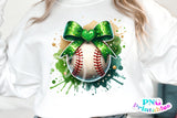 Baseball With Bow | PNG Sublimation File