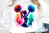 Neon Cheerleader | PNG Sublimation File