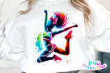 Neon Cheerleader | PNG Sublimation File