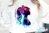 Neon Cheerleader | PNG Sublimation File