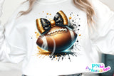 Black and Gold Football | PNG Sublimation File