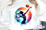 Volleyball Neon Silhouette | PNG Print File