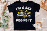 Sixth Birthday Construction Truck | PNG Print File