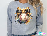 Baseball With Bow | PNG Sublimation File