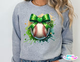 Baseball With Bow | PNG Sublimation File