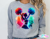 Neon Cheerleader | PNG Sublimation File