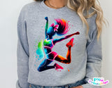 Neon Cheerleader | PNG Sublimation File