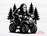 Sasquatch on ATV | Funny ATV SVG Cut File