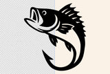 Bass Fish Hook | Fishing SVG Cut File