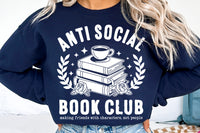 Anti Social Book Club | Book SVG Cut File