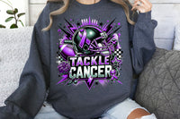 Tackle Cancer Football Purple | PNG Sublimation File