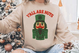 Faux Embroidery Y'all Are Nuts | Christmas Sublimation PNG