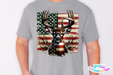 American Flag and Deer | Hunting PNG Print File