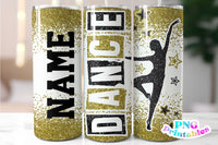 Dance Glitter 20 oz Skinny Tumbler | PNG Sublimation File