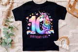 Birthday Girl Tenth Birthday Unicorn | PNG Print File