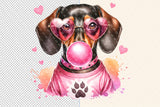 Dachshund Blowing Bubble | PNG Sublimation File