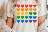 Pride Flag Hearts | LGBTQ Pride PNG File