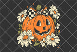 Jack-o-lantern with Bow | Halloween Sublimation PNG