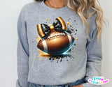 Black and Gold Football | PNG Sublimation File