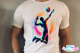 Volleyball Neon Silhouette | PNG Print File