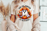 Give Em Pumpkin To Talk About | Fall Sublimation PNG