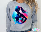 Volleyball Neon Silhouette | PNG Print File